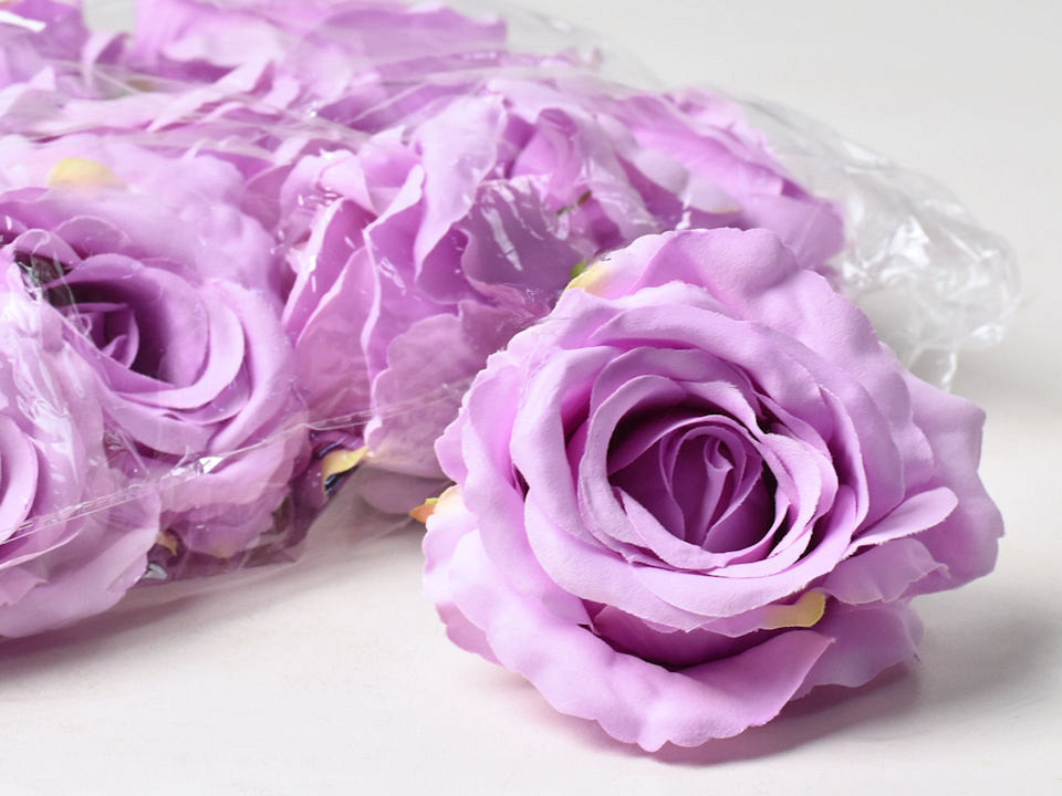 Rose Lilas Pastel Artificielle D10cm