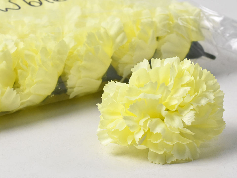 Dianthus Jaune Artificielle D9cm