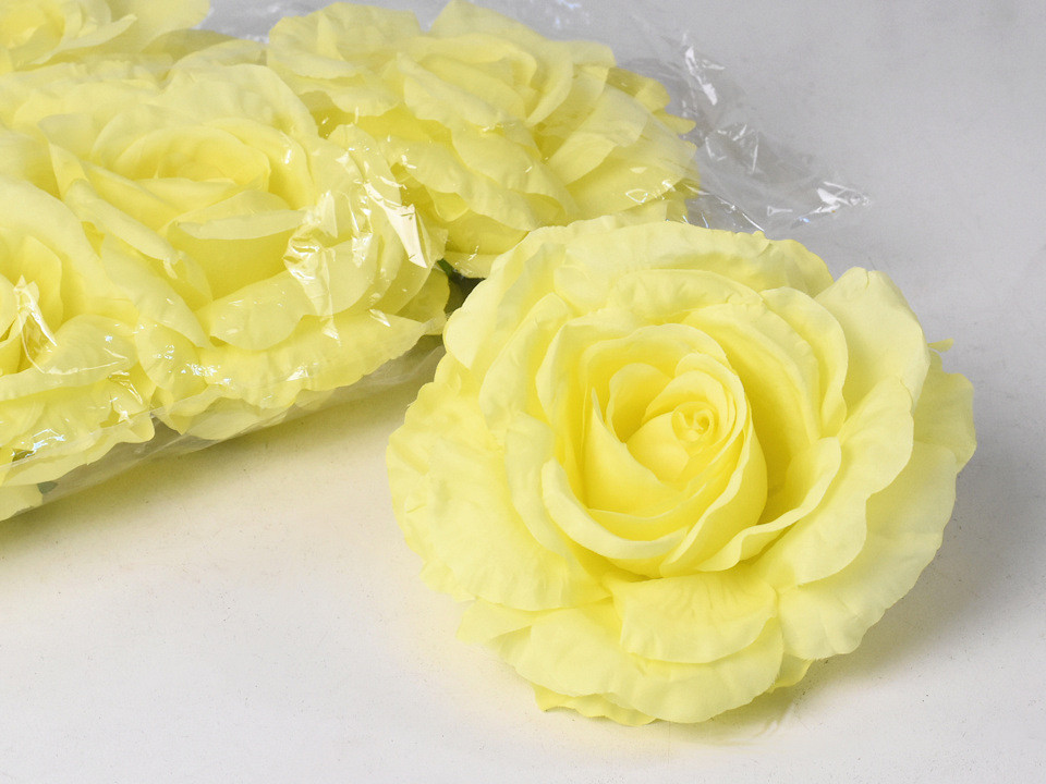 Rose Jaune Artificielle D15cm