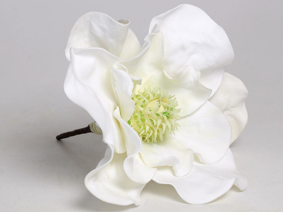 Fleur en mousse XL 30cm Blanc