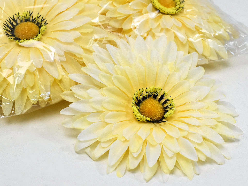 Gerbera Jaune Artificielle D15cm