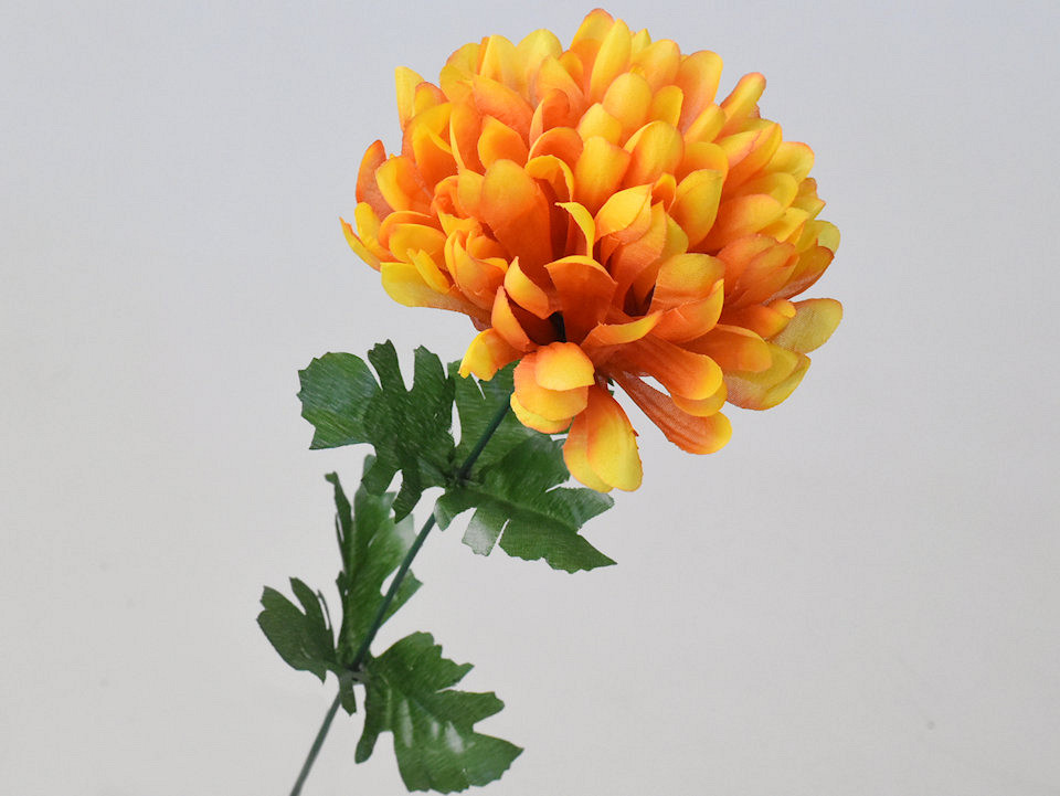 Chrysanthème artificiel Orange 52cm 