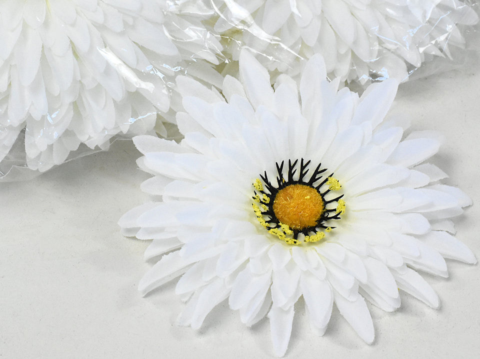 Gerbera Blanc Artificielle D15cm