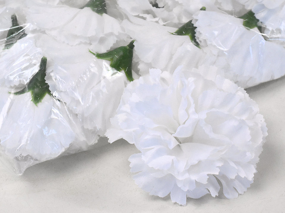 Dianthus Blanc Artificielle D9cm