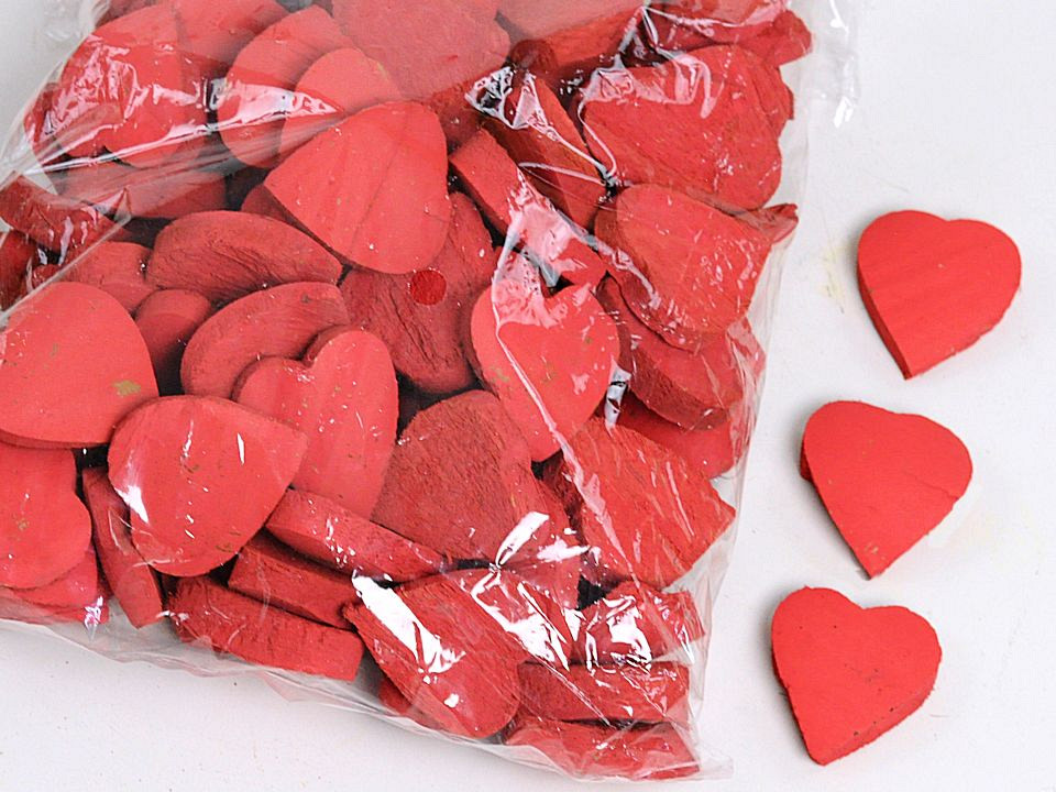 Noix de Coco Coeur Rouge 5cm 100pcs