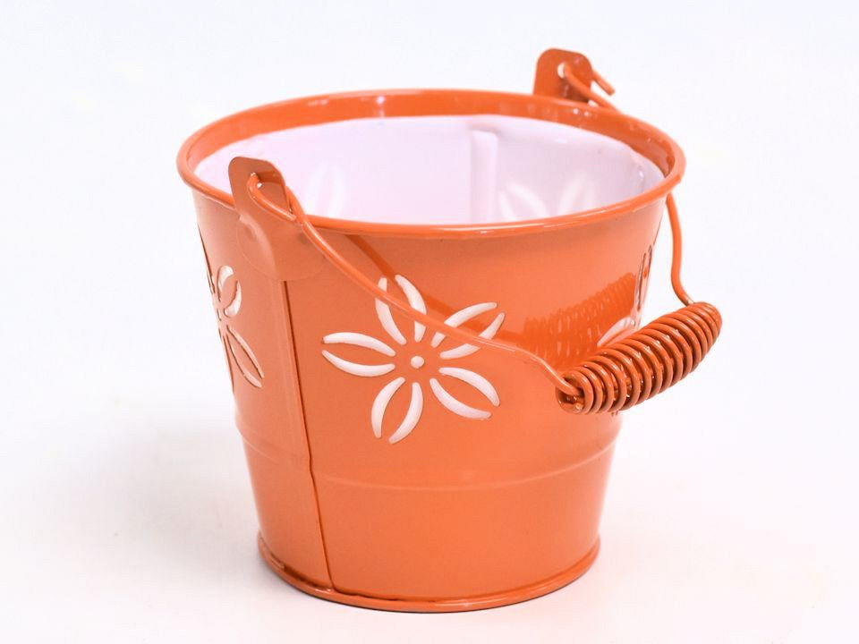 Pot de Zinc D12cm Orange