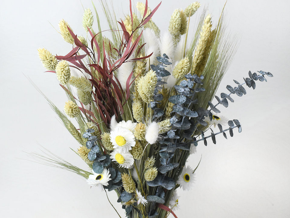 Bouquet de Campagne Naturel/Blanc 45cm