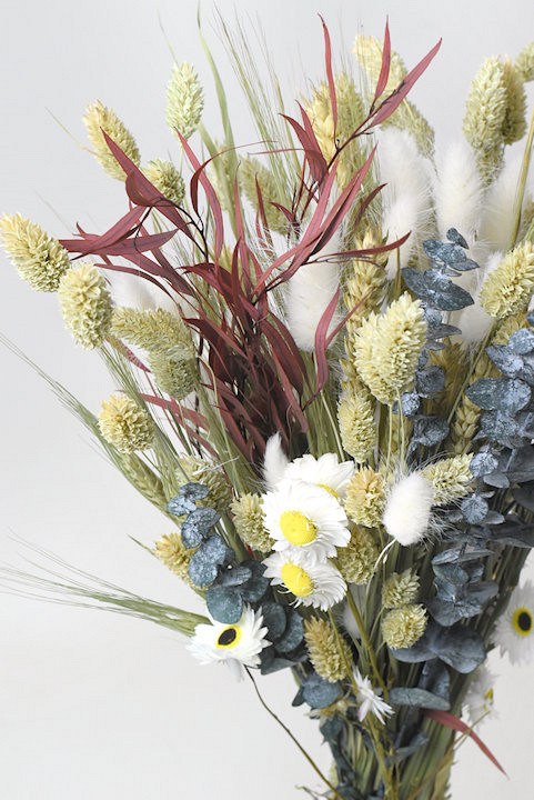 Bouquet de Campagne Naturel/Blanc 45cm