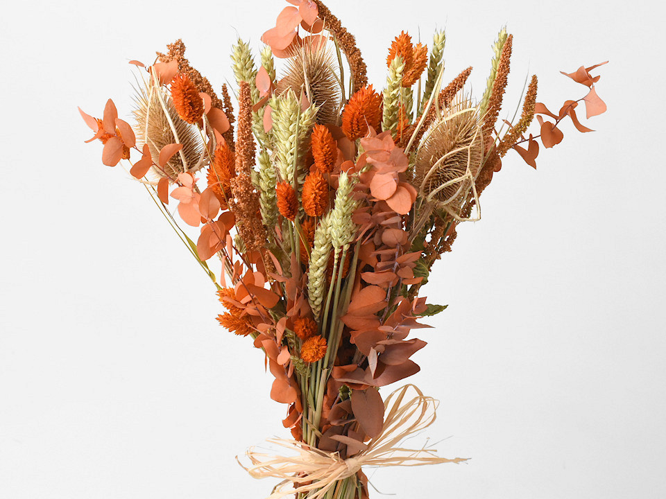 Bouquet de Campagne Naturel/Orange 55cm