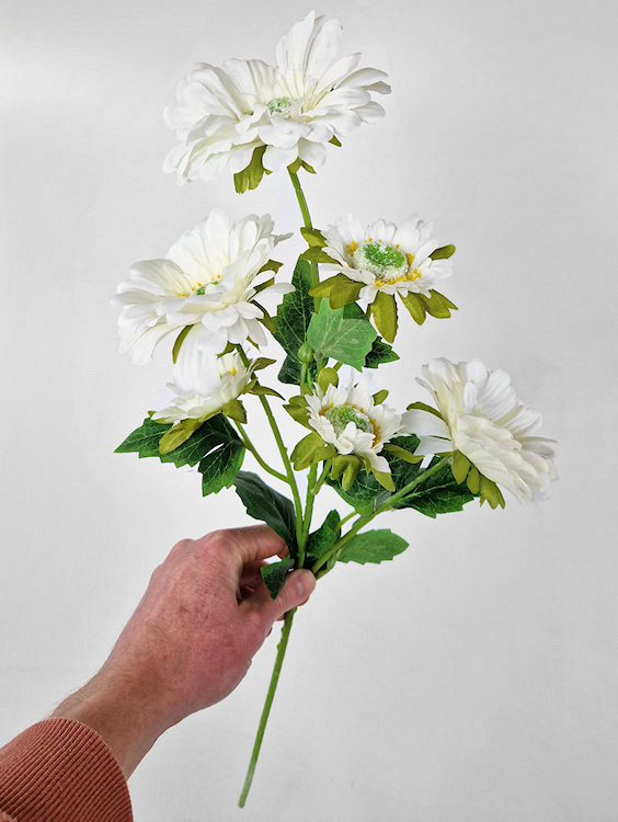 Gerbera Crème artificielle 66cm