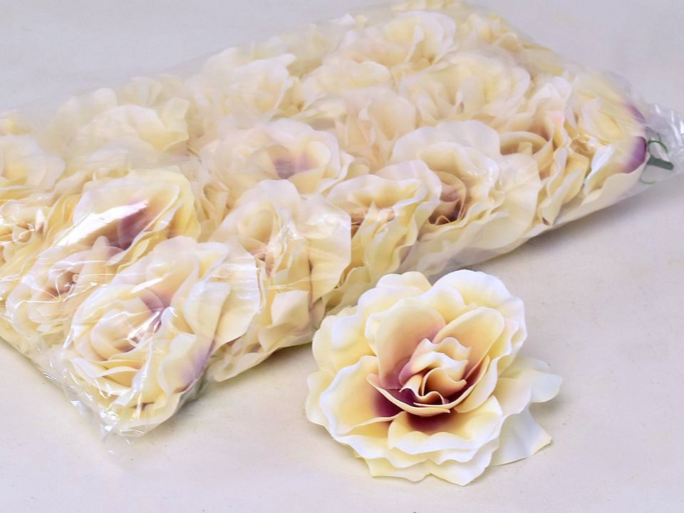 Rose D10cm Creme/Pourpre