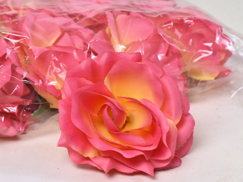 Artificial Rose Pink D11cm 