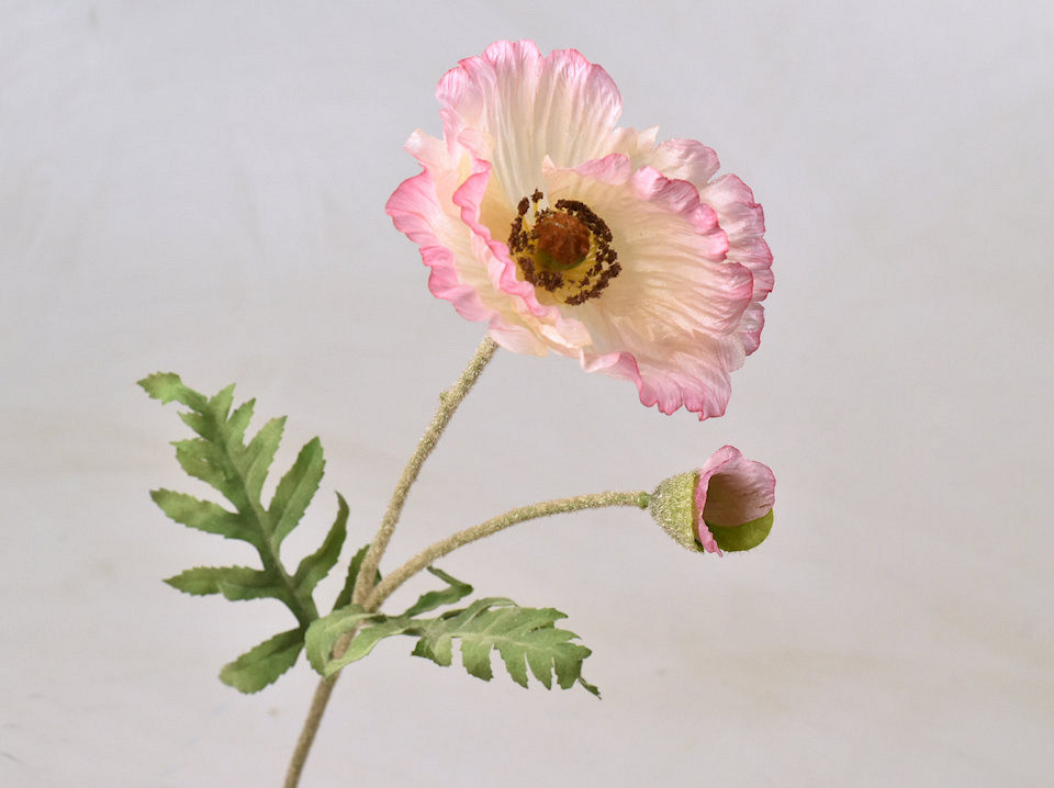 Artificial Poppy Flower Pink 65cm 