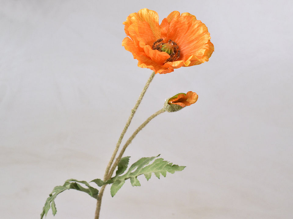 Poppy Flower 65cm Orange