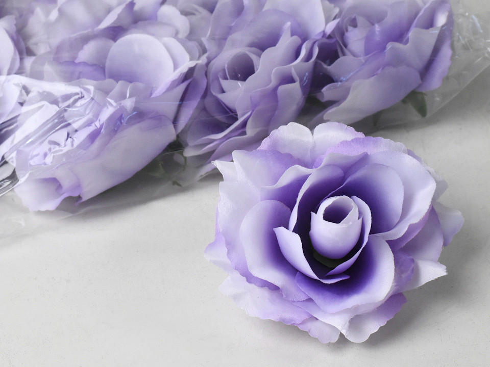 Artificial Rose Light Lilac D11cm