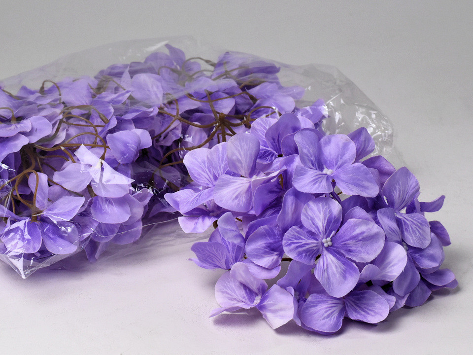 Künstliche Hortensien Kopf Pastell Lilac D16cm 