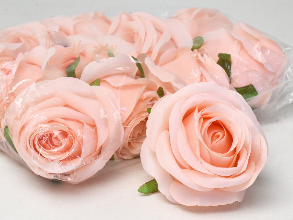 Artificial Rose Light Pink D9cm