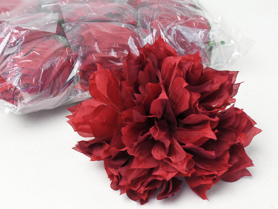 Artificial Dahlia Red D16cm