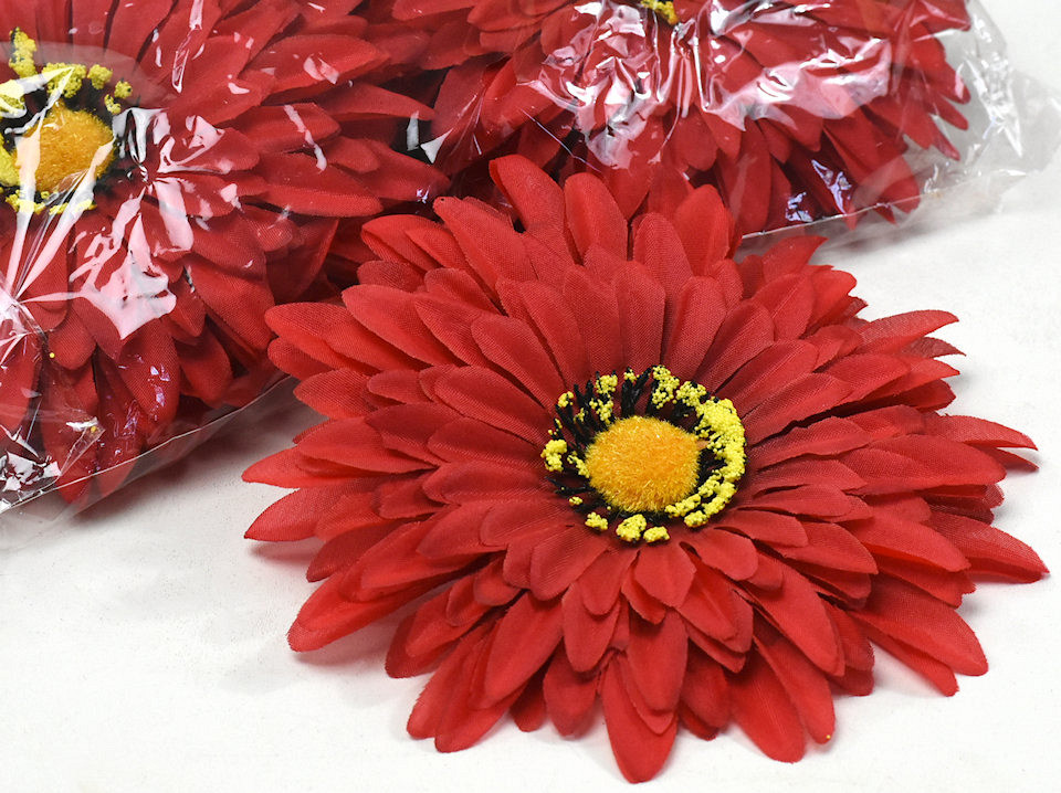 Artificial Gerbera Red D15cm