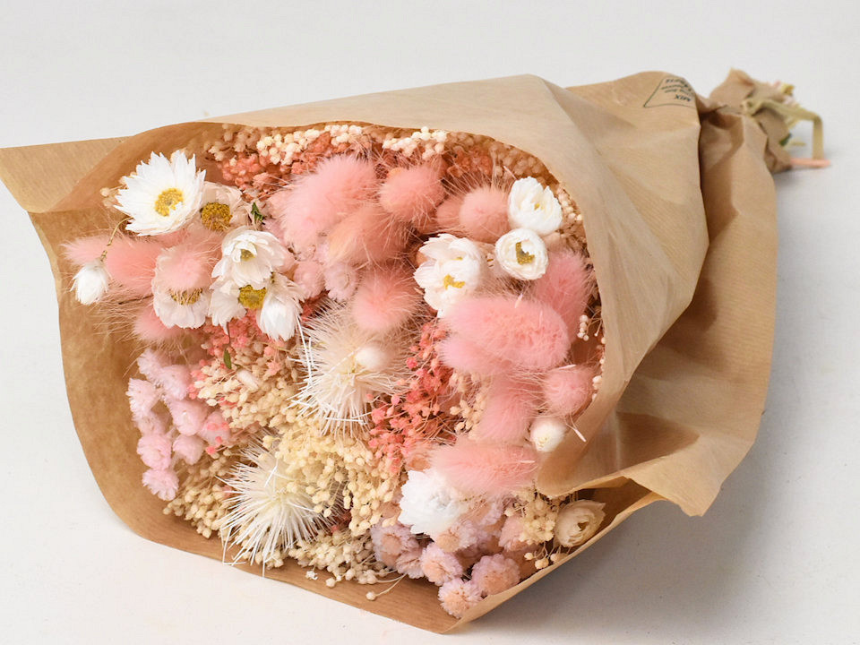 Dried Flower Bouquet Pink 40cm