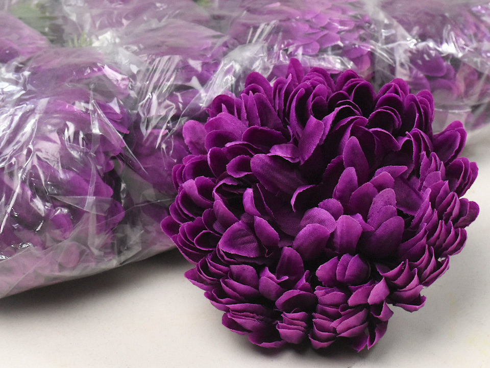 Chrysanthème Violet Artificielle D13cm