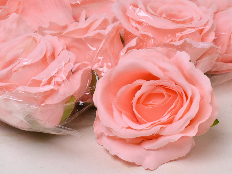 Artificial Rose Pink D10cm