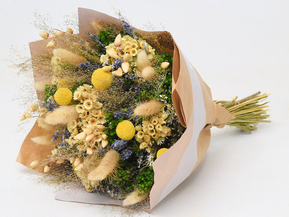 Dried Flower Bouquet Yellow