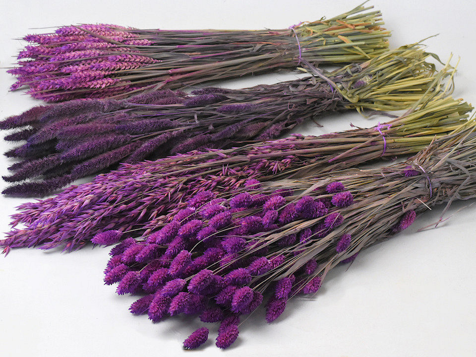 DIY Dried Flower Bouquet Purple Mix