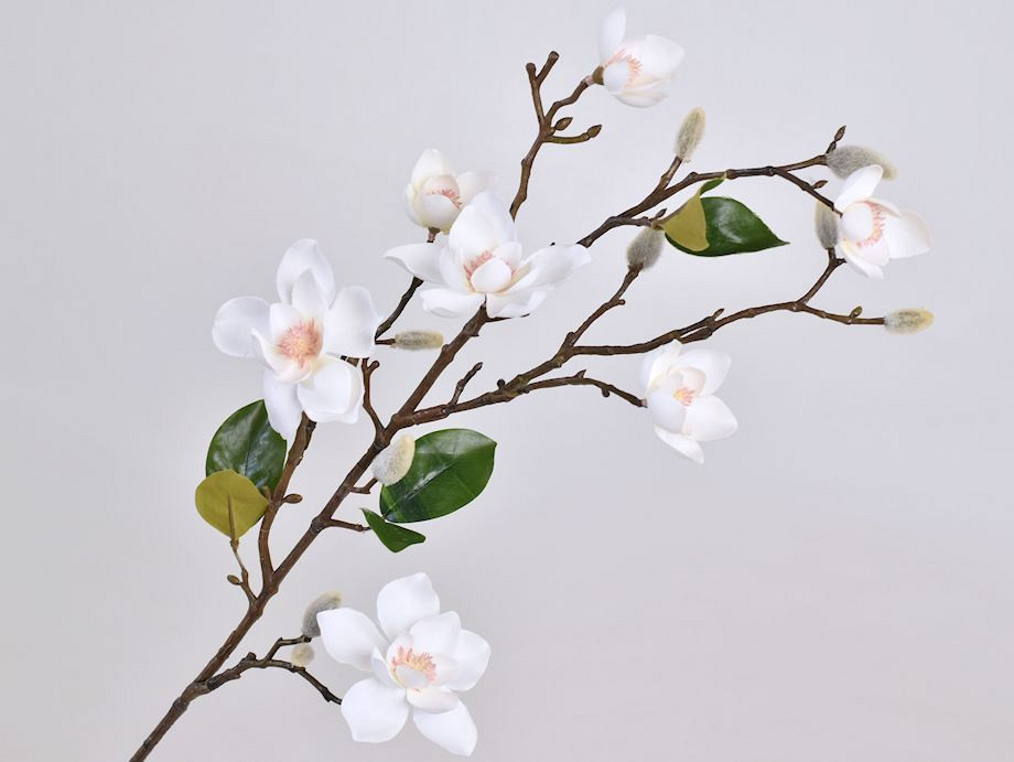 Tige de Magnolia Blanc Artificielle 90cm 