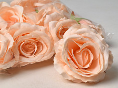 Artificial Rose Peach D10cm 