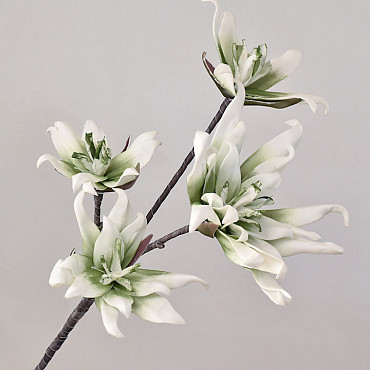 Foam Flower Spray White/Green 85cm 