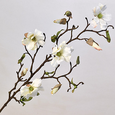 Künstliche Magnolien Zweig Weiß 78cm 