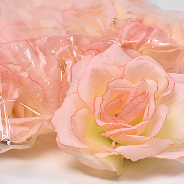 Artificial Rose Peach D10cm