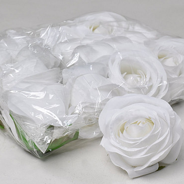 Artificial Rose White D9cm