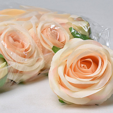 Artificial Rose Peach D9cm