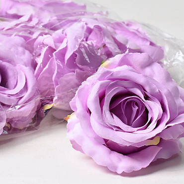 Rose Lilas Pastel Artificielle D10cm