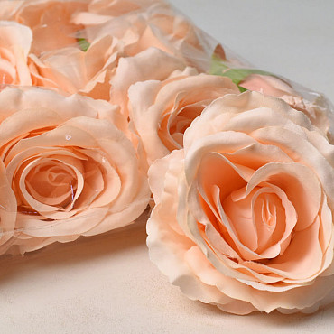 Artificial Rose Peach D10cm 