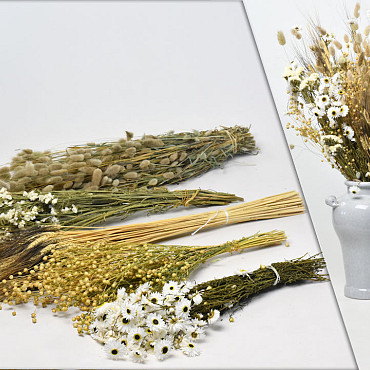 DIY Dried Flower Bouquet White/Natural XL