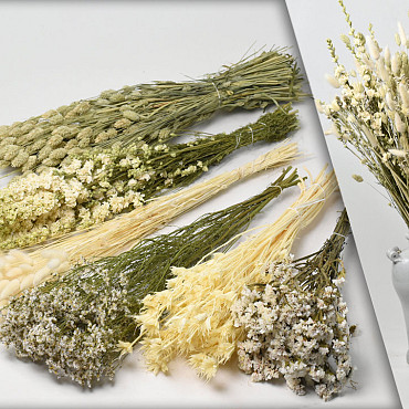 DIY Dried Flower Bouquet XL Natural/White