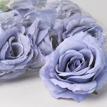 Artificial Rose Ice Blue D10cm 