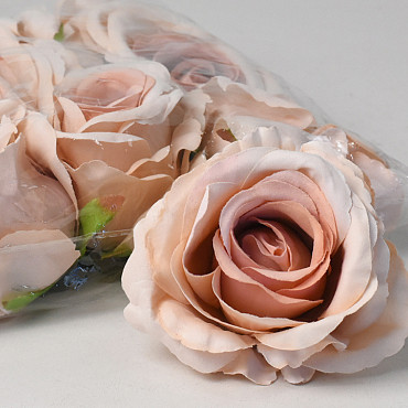 Artificial Rose Beige D10cm 