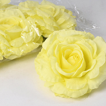 Artificial Rose Yellow D15cm