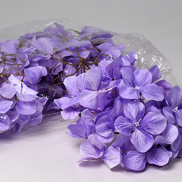 Artificial Hydrangea Head Pastel Lilac D16cm 