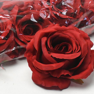 Artificial Rose Red D10cm 