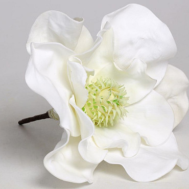 Fleur en mousse XL 30cm Blanc