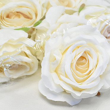 Artificial Rose White D10cm