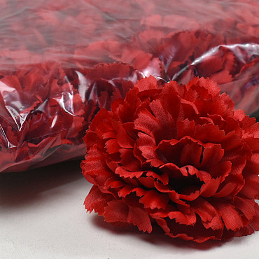 Artificial Carnation Red D9cm