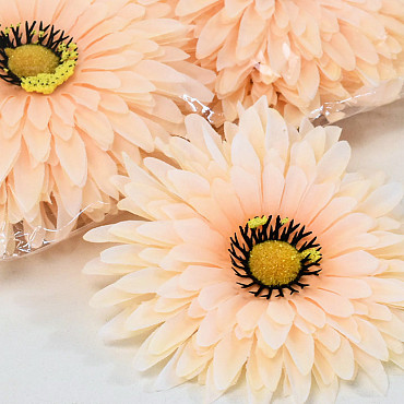 Künstliche Gerbera Pfirsch D15cm