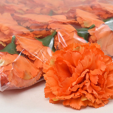 Artificial Carnation Orange D9cm 