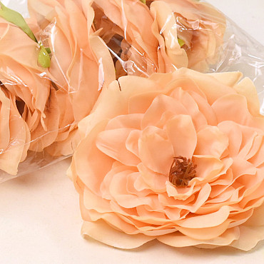 Artificial Peony Peach D13cm